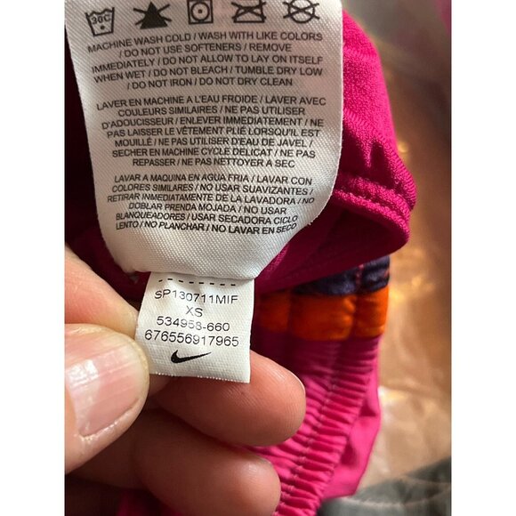 Nike Dri-Fit Running Shorts Women’s Size XS Athletic Gym Workout Pink Orange - Picture 7 of 8